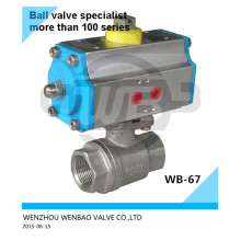 Ss316L Pneumatic Actuated Ball Valve 11/2 Inch 1000 Psi
